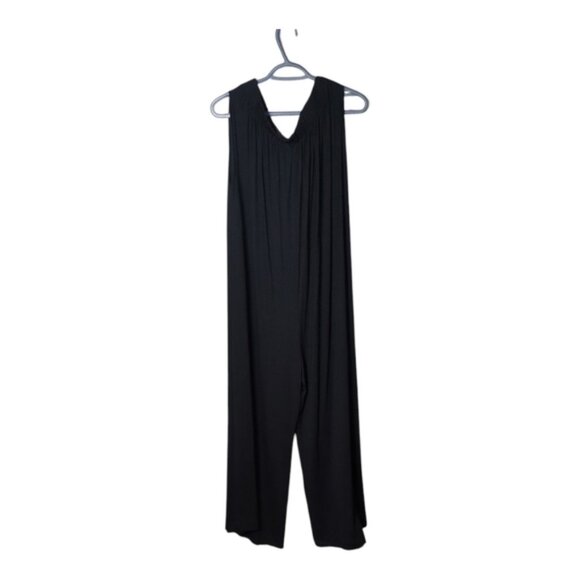 NWT Free People Mexicali Maxi Off-The-Shoulder Jumpsuit Black Size XS Oversized - Picture 3 of 9